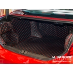 Alfa Romeo Giulia Cargo Area Liner Kit - w/ out Premium Sound - Black w/ Red Stitching 
